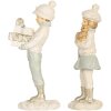 Clayre & Eef 6PR5917 Decoratie Kinder 2-delig 5x4x11 cm Wit Groen