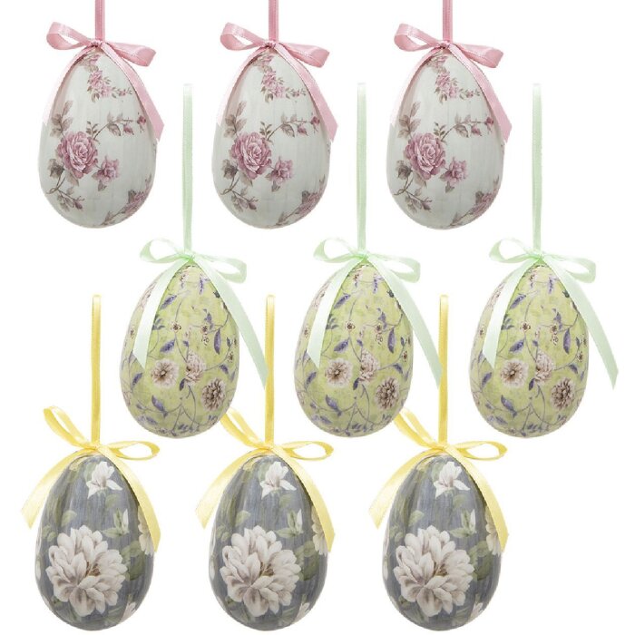 Clayre & Eef 65906 Decoratieve Ophangei Set (9 stuks) Ø 5x8 cm