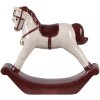 Clayre & Eef 6CE2249 Decoratief Schommelpaard Beige/Rood 15x4x14 cm