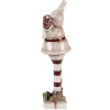 Clayre & Eef 6CE2251 Decoratie Kerstman Beige-Rood 8x7x23 cm