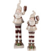 Clayre & Eef 6CE2251 Decoratie Kerstman Beige-Rood 8x7x23 cm