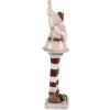 Clayre & Eef 6CE2252 Kerstman Decoratie 9x8x30 cm Beige/Rood