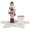 Clayre & Eef 6CE2253 Kandelaar Notenkraker Beige Rood 15x14x12cm