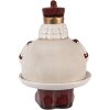 Clayre & Eef 6CE2254 Decoratieve schaal met deksel Beige Rood Ø 17x25 cm