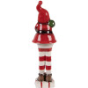 Clayre & Eef 6CE2264 Decoratie Kerstman 7x7x23 cm Rood/Wit