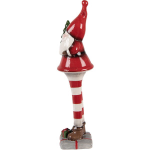 Clayre & Eef 6CE2265 Kerstman Decoratie Rood Wit 9x8x30 cm