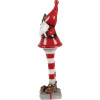 Clayre & Eef 6CE2265 Kerstman Decoratie Rood Wit 9x8x30 cm