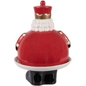 Clayre & Eef 6CE2267 Decoratieschaal met Deksel 17x25 cm rood