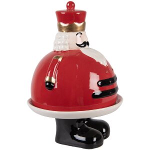 Clayre & Eef 6CE2267 Decoratieschaal met Deksel 17x25 cm rood