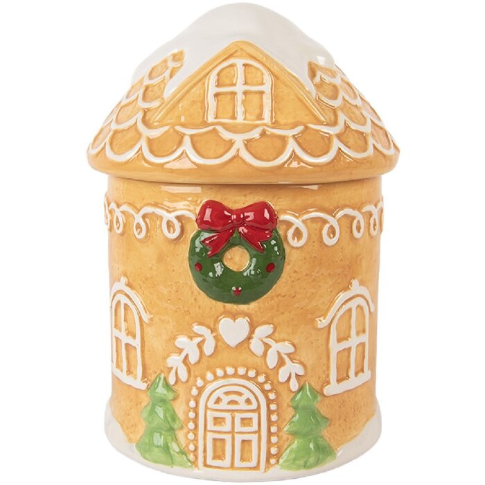 Clayre & Eef 6CE2363 Voorraadpot met deksel 13x17 cm