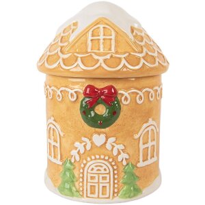Clayre & Eef 6CE2363 Voorraadpot met deksel 13x17 cm