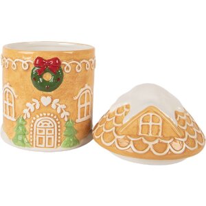 Clayre & Eef 6CE2363 Voorraadpot met deksel 13x17 cm