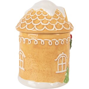 Clayre & Eef 6CE2363 Voorraadpot met deksel 13x17 cm
