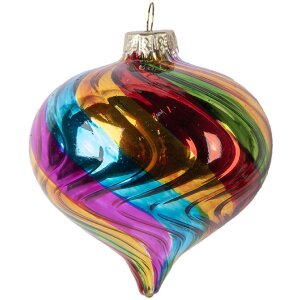 Clayre & Eef 6GL5133 Kerstbal Ø 8x8 cm...