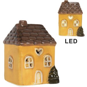Clayre & Eef 6CE2268 Decoratie Huis met LED 7x6x10 cm