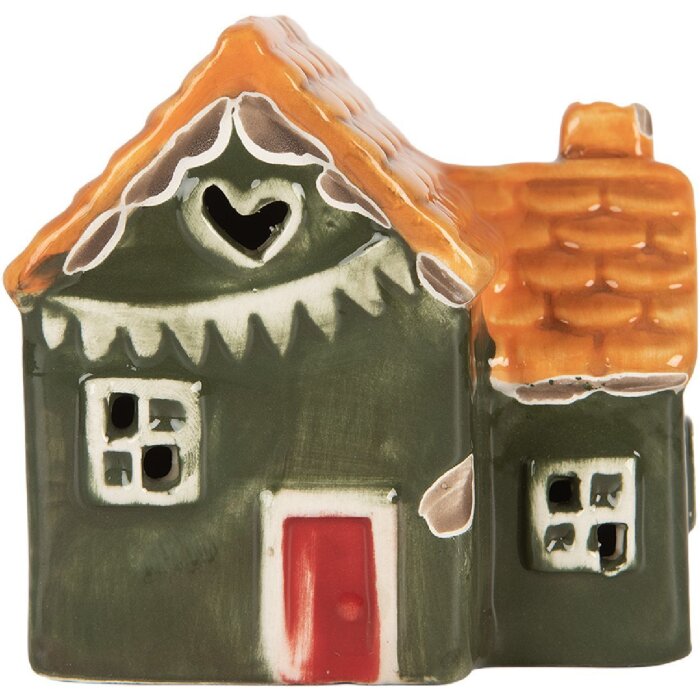 Clayre & Eef 6CE2270 Decoratiehuis met LED 8x6x8 cm