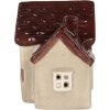 Clayre & Eef 6CE2271 Decoratiehuis met LED 8x6x8 cm Beige-Rood