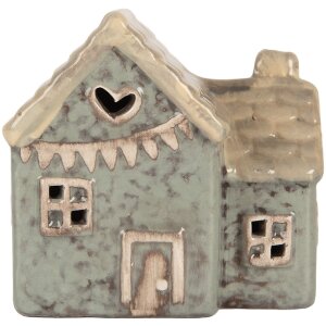 Clayre & Eef 6CE2272 Decoratie Huis met LED 8x6x8 cm