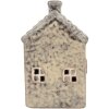 Clayre & Eef 6CE2274 LED Decoratiehuis Grijs/Groen 6x6x11 cm