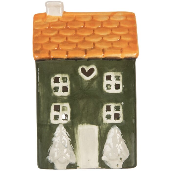 Clayre & Eef 6CE2276 Kandelaar Huis 9x8x15 cm