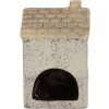 Clayre & Eef Kandelaar Huis 9x8x15 cm Grijs/Beige