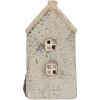Clayre & Eef Kandelaar Huis 9x8x15 cm Grijs/Beige