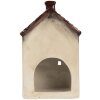 Clayre & Eef 6CE2279 Kandelaar Huis 10x8x15 cm Beige/Rood