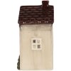 Clayre & Eef 6CE2279 Kandelaar Huis 10x8x15 cm Beige/Rood