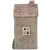 Clayre & Eef 6CE2280 Kandelaar Huis Blauw Roze 10x8x15cm