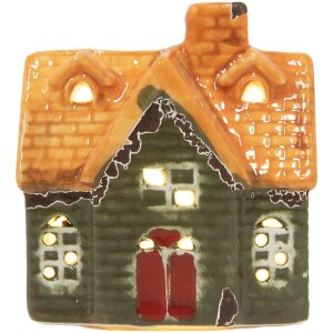 Clayre & Eef 6CE2282 Decoratiehuis met LED 8x5x8 cm
