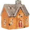 Clayre & Eef Kandelaar Huis 13x8x14 cm Oranje Beige
