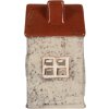 Clayre & Eef 6CE2284 Kandelaar Huis 8x7x13 cm Grijs Rood
