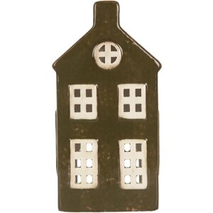 Clayre & Eef 6CE2285 Kandelaar Huis Groen/Bruin...