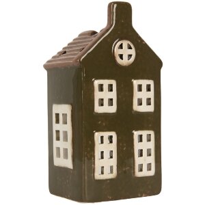 Clayre & Eef 6CE2285 Kandelaar Huis Groen/Bruin...