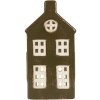 Clayre & Eef 6CE2285 Kandelaar Huis Groen/Bruin 8x6x16 cm