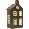 Clayre & Eef 6CE2285 Kandelaar Huis Groen/Bruin 8x6x16 cm