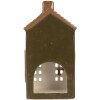 Clayre & Eef 6CE2285 Kandelaar Huis Groen/Bruin 8x6x16 cm