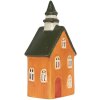 Clayre & Eef 6CE2288 Kandelaar Huis 10x7x21 cm Oranje Groen