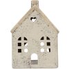 Clayre & Eef 6CE2290 Kandelaar Huis 11x7x16 cm Grijs/Beige