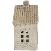 Clayre & Eef 6CE2290 Kandelaar Huis 11x7x16 cm Grijs/Beige