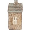 Clayre & Eef Kandelaar Huis 9x6x13 cm Beige Groen