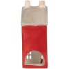 Clayre & Eef 6CE2294 Kandelaar Huis Rood Grijs 7x7x18cm