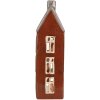 Clayre & Eef 6CE2295 Kandelaar Huis 10x7x26 cm Bruin Grijs