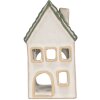 Clayre & Eef 6CE2308 Kandelaar Huis 7x7x13 cm Grijs-Groen