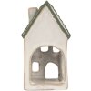 Clayre & Eef 6CE2308 Kandelaar Huis 7x7x13 cm Grijs-Groen