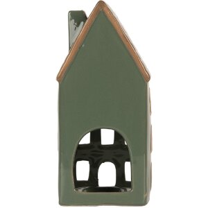 Clayre & Eef 6CE2312 Kandelaar Huis 9x8x19 cm Groen