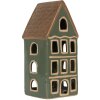 Clayre & Eef 6CE2312 Kandelaar Huis 9x8x19 cm Groen