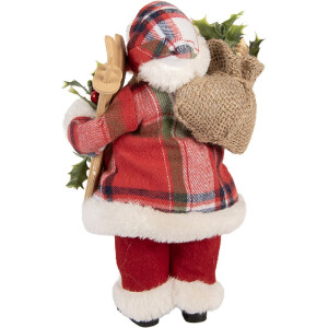 Clayre & Eef 66356 Decoratie Kerstman 16x13x27 cm