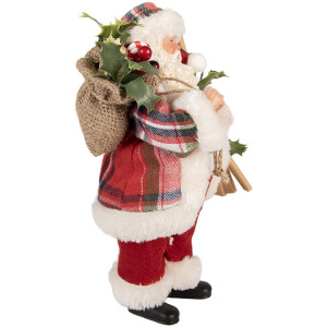 Clayre & Eef 66356 Decoratie Kerstman 16x13x27 cm