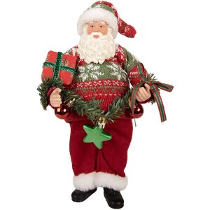 Clayre & Eef 66357 Kerstman Decoratie 16x11x27 cm
